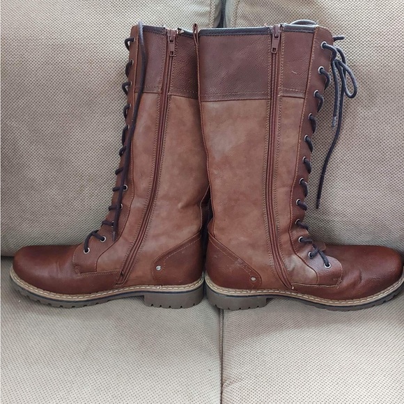 Women’s Sz. 9 Frontier North Mid-high brown leather Winter Boots - Picture 3 of 6